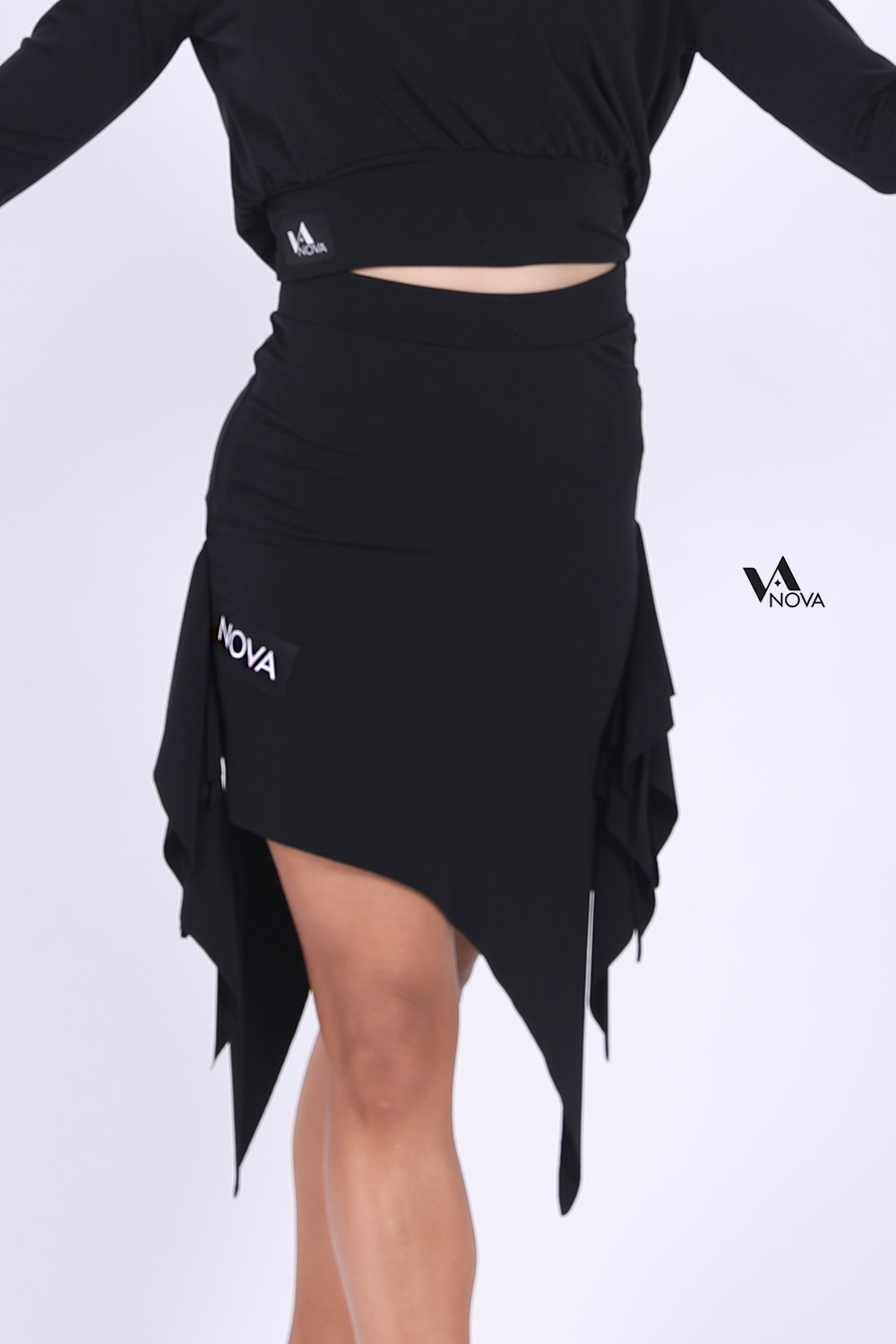 Black Ruffle Skirt